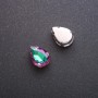 Sew-on Crystal Drop 10×14mm Green-Raspberry