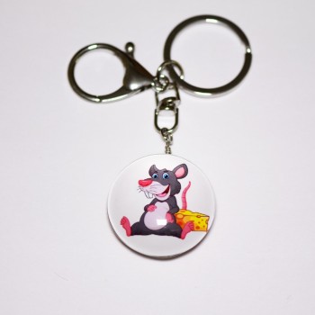 Discount! Keychain Misha, diameter 4x3 cm, length 9.5 cm