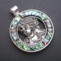 Pendant Buckwheat with Chalcedony in a Bezel 45×57mm