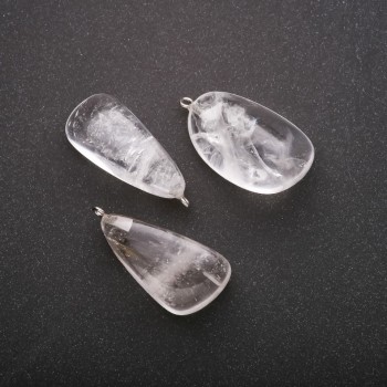 Pendant with natural rock crystal 20x30x35mm