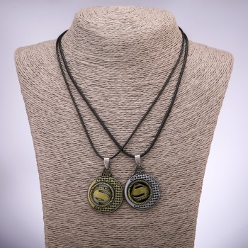 Pair of friendship pendants 'Supermen', length 42-48 cm, diameter 30 mm