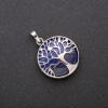 Lapis Lazuli Pendant in Bezel Setting 'Tree' 28mm