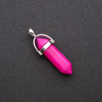 Hexagonal Pendant 'Tourmaline' (Imitation) 8x35x40 mm