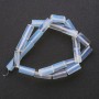 Moonstone Beads on Thread (Synthetic) Cylinder, diameter 8x16 mm + -, length 38 cm +