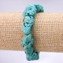 Bracelet 'Turquoise' (howlite) faceted, diameter 15–20 mm, length 18 cm on elastic