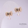 Earrings 925 Bows 13x15mm Gold-Plated