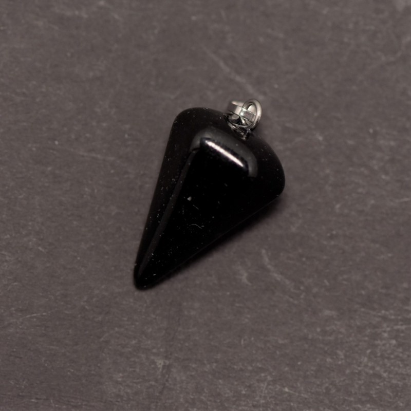Pendant Pendulum made from natural black agate 14×22×30±mm