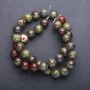 Dragon's Blood Jasper Beads, natural stone, smooth round beads, diameter 10 mm, thread length 38 cm