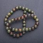 Beads of natural stone Dragon's Blood Jasper, smooth round beads, diameter 8 mm, thread length about 38 cm