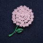 Brooch flower 'Pink Hydrangea' 60×40mm