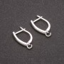 Ear wires for earrings, silver-colored metal, 19x3 mm (pair)