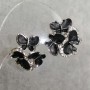 Earrings "Butterflies" black 18x20mm