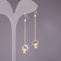 Gold-tone drop earrings 4x60mm