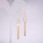 Brush Earrings 73x11mm Gold-tone Metal Korea