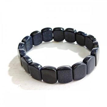 Stretch bracelet Aventurine (synthetic) Blue Sand Cairo Night 13×18 mm