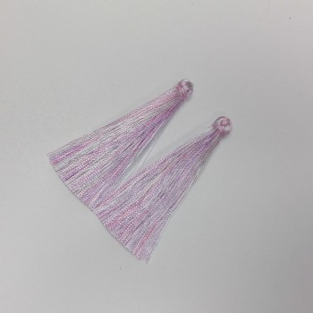 Crafting component: Brush 'Lilac Stripe', length 7 cm, diameter 7 mm, pair