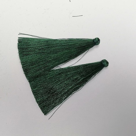 Crafting supply Brush 'Dark Emerald', length 7 cm, diameter 7 mm pair