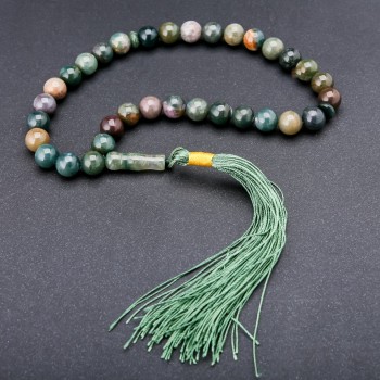 Jasper Stone Prayer Beads, 33 Beads, 10mm Diameter+