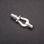 Magnetic jewelry clasp 38×13 mm, silver metal color