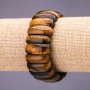 Tiger's Eye Bracelet with 25×10 mm links, 18 cm length on elastic