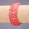 Watermelon Tourmaline Bracelet, 25×10 mm Link, 18 cm Length on Elastic