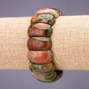 Bracelet with Jasper, Heliotrope, and Unakite