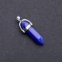 Cat's Eye Pendant Blue Hexagon 8×35×41 mm