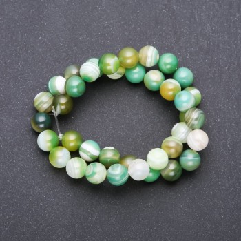 Agate Beads Smooth 10mm on Thread