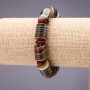 Agate Barrel Bracelet, 15x12 mm, 18 cm on elastic