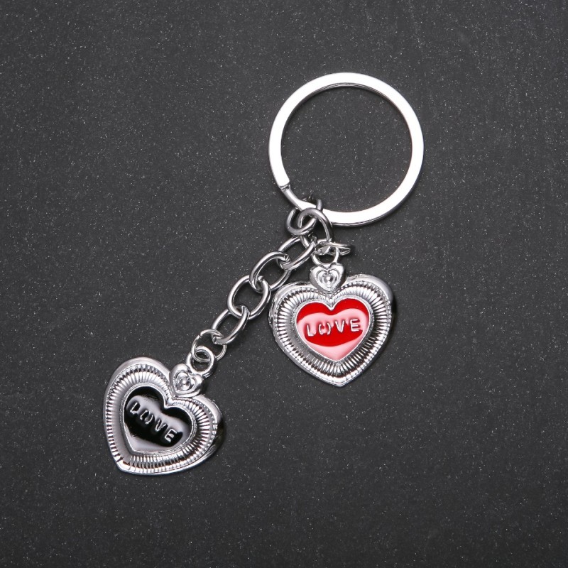 Heart Keychain in Silver Metal
