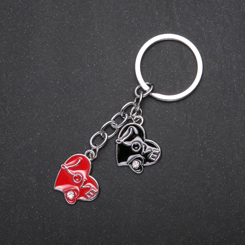 Keychain 'Hearts' in Silver Color