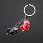 Heart Keychain in Silver Metal Color