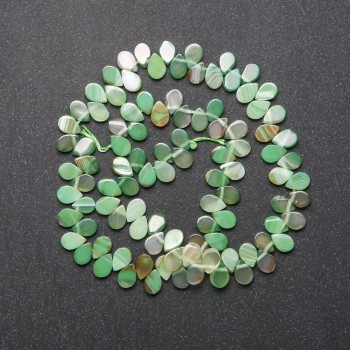 Lime Green Agate Beads - Butterfly Shape, 8x6 mm, 38 cm Length