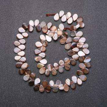 Brown Agate Butterfly Beads, 8x6 mm, 38 cm strand