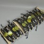 Eco leather bracelets 'Claws' on drawstrings, 12-pack