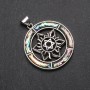 Pendant 'Star of David' with abalone shell in a 42mm setting