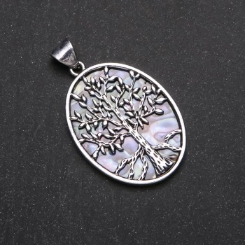 Pendant with haliotis in a tree setting 32x42x55 mm