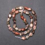 Jasper beads on a thread, faceted, 5x8 mm diameter (+/-), length 38 cm