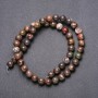 Picasso Jasper Beads on Cord, Smooth Beads, 8 mm Diameter, 38 cm Length