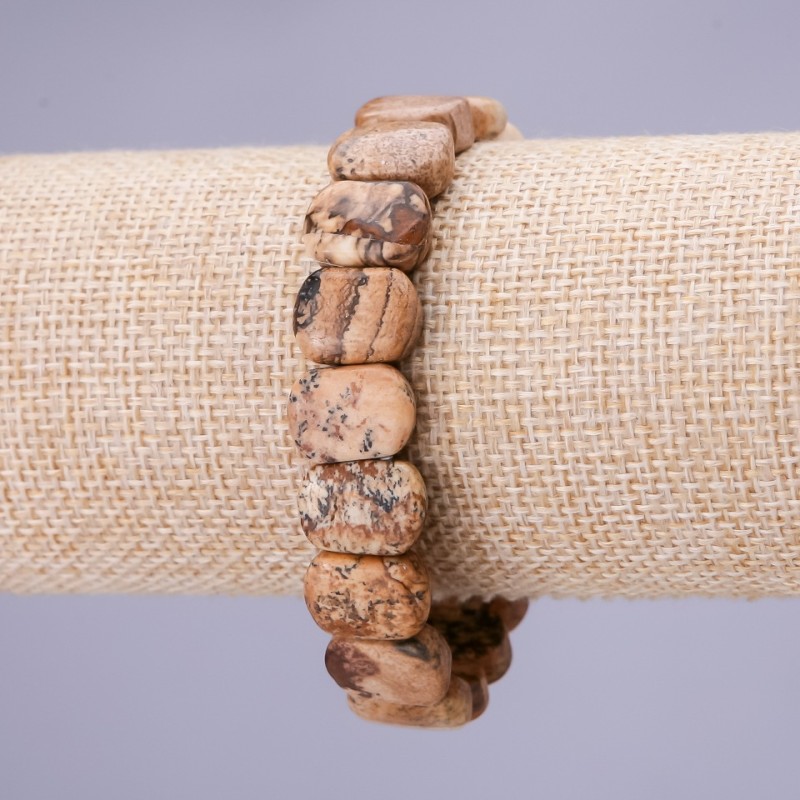 Landscape Jasper Bracelet 10x14(±)mm on Elastic