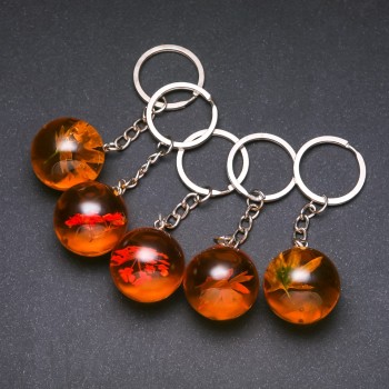 Keychain Flowers in Resin Assortment, 9 cm long (price per piece)