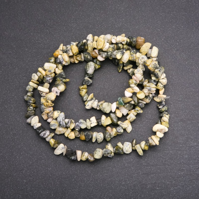 Serpentine Crushed Chips, 6 mm diameter (+/-), 80 cm length