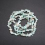 Amazonite chip beads on thread, 7 mm diameter, length 80 cm