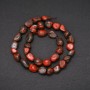 Red Jasper cabochon beads on a thread, diameter 8×13 mm (±), length 38 cm