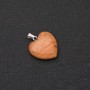 Pendant 'Heart' made of natural Landscape Jasper 28×19×19 mm (+-)