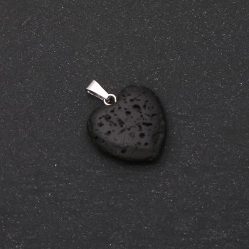Pendant "Heart" Lava 20x20mm (+-)