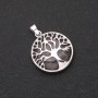 Crystal pendant in a bezel 'Tree', diameter 27mm