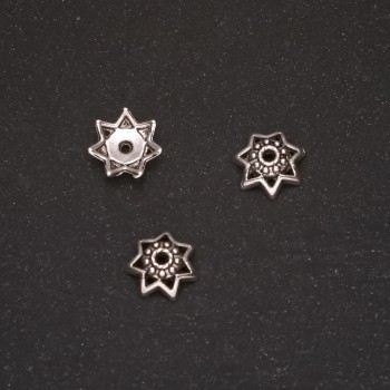 End caps for findings, diameter 9x3 mm, inner diameter 1.2 mm, packaging 20 g ± 43 pcs