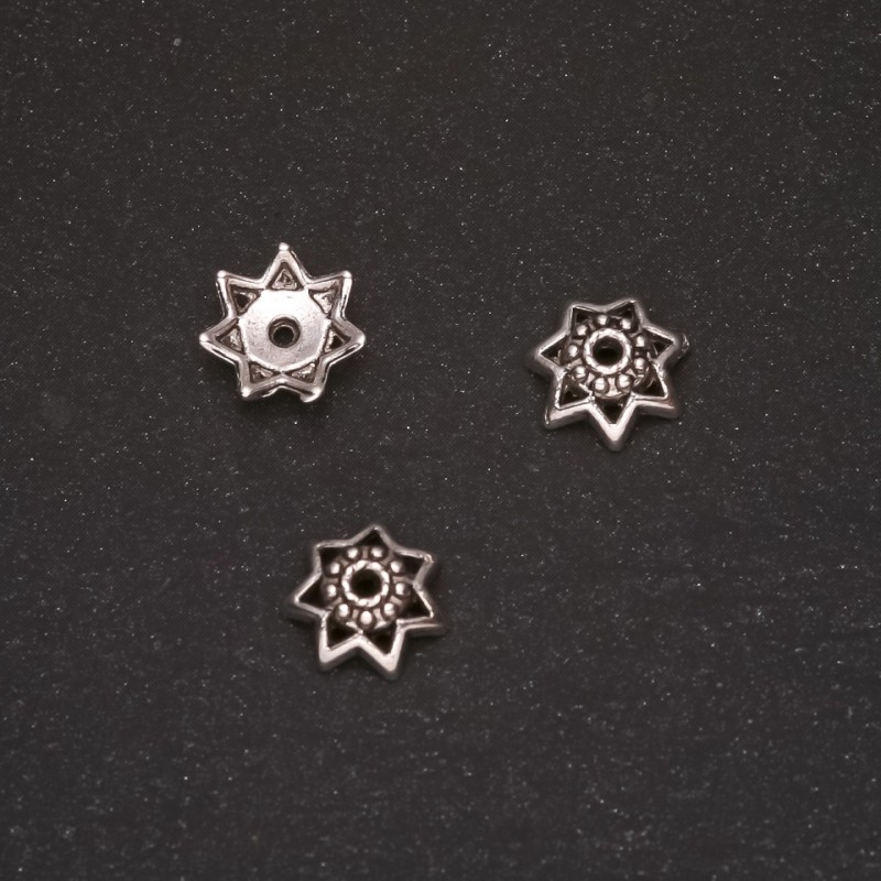 End caps for findings, diameter 9x3 mm, inner diameter 1.2 mm, packaging 20 g ± 43 pcs