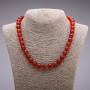 Natural Carnelian Necklace with Smooth Beads, 10mm Diameter, 45cm Length